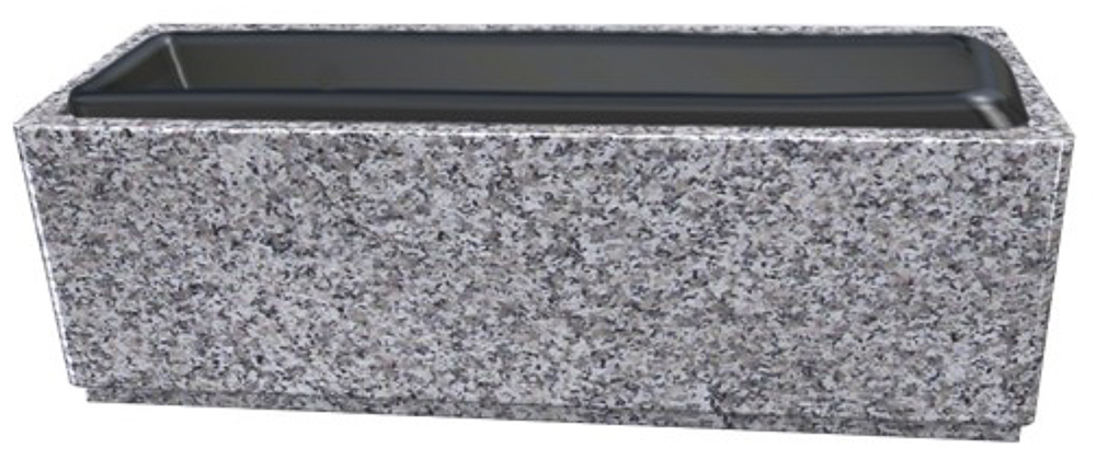 Jardinières en granit gris du Tarn